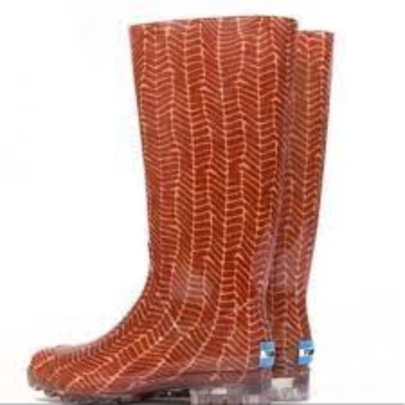 TOMS Herringbone Print Cabrillo Rain Boot - Picture 2 of 5